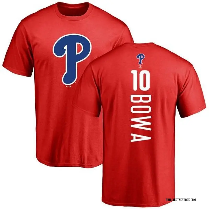 Men's Philadelphia Phillies ＃10 Larry Bowa Red Backer T-Shirt