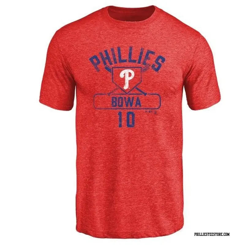 Men's Philadelphia Phillies ＃10 Larry Bowa Red Branded Base Runner T-Shirt