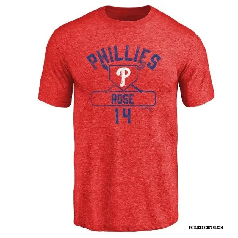 Men's Philadelphia Phillies ＃14 Pete Rose Red Branded Base Runner T-Shirt