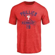 Men's Philadelphia Phillies ＃19 Buddy Kennedy Red Base Runner T-Shirt