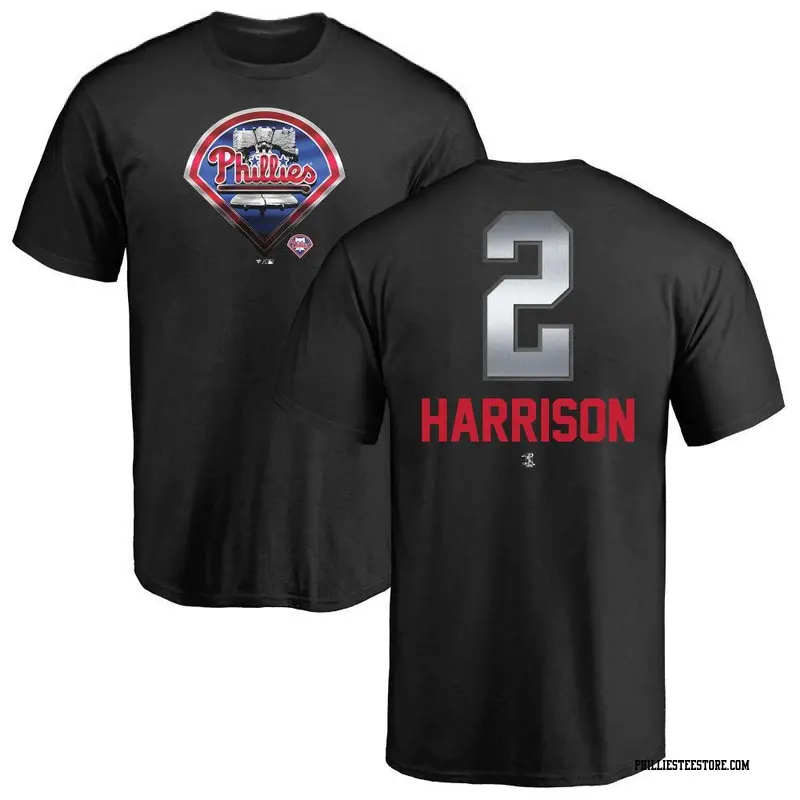 Men's Philadelphia Phillies ＃2 Josh Harrison Black Branded Midnight Mascot T-Shirt