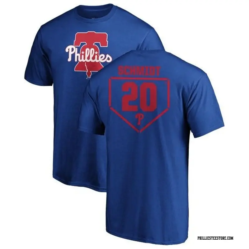 Men's Philadelphia Phillies ＃20 Mike Schmidt Royal Branded RBI T-Shirt