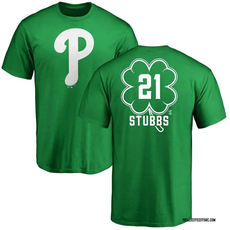 Men's Philadelphia Phillies ＃21 Garrett Stubbs Green Branded Dubliner Name & Number T-Shirt Kelly