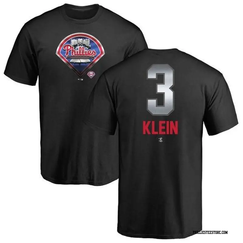 Men's Philadelphia Phillies ＃3 Chuck Klein Black Branded Midnight Mascot T-Shirt