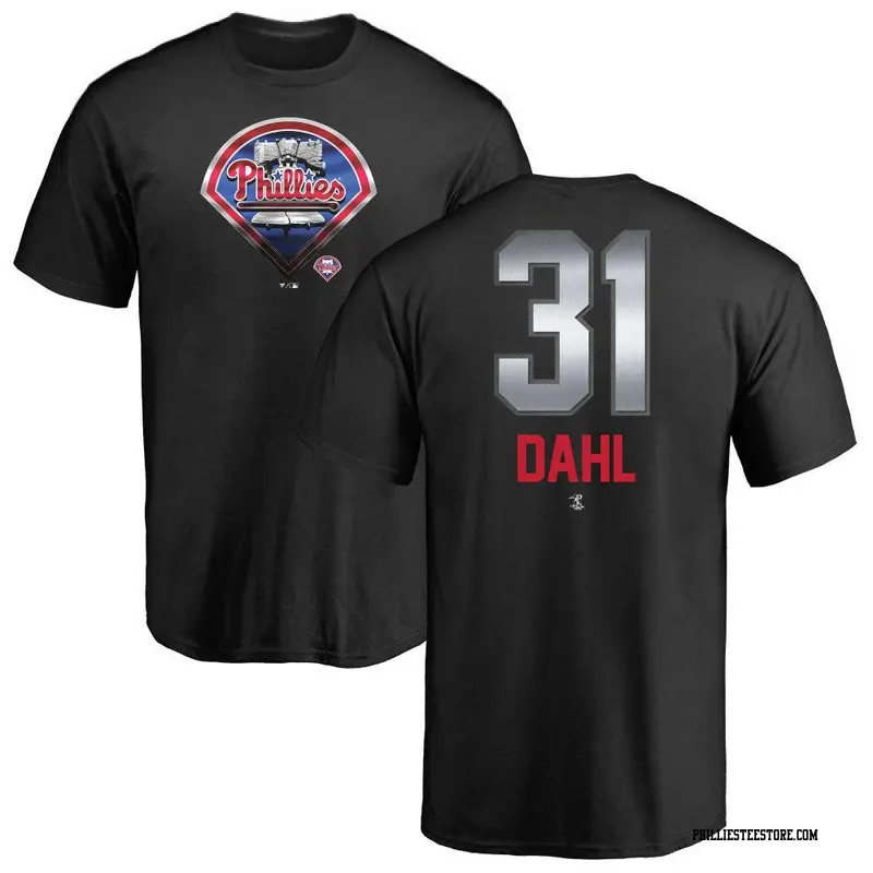 Men's Philadelphia Phillies ＃31 David Dahl Black Midnight Mascot T-Shirt