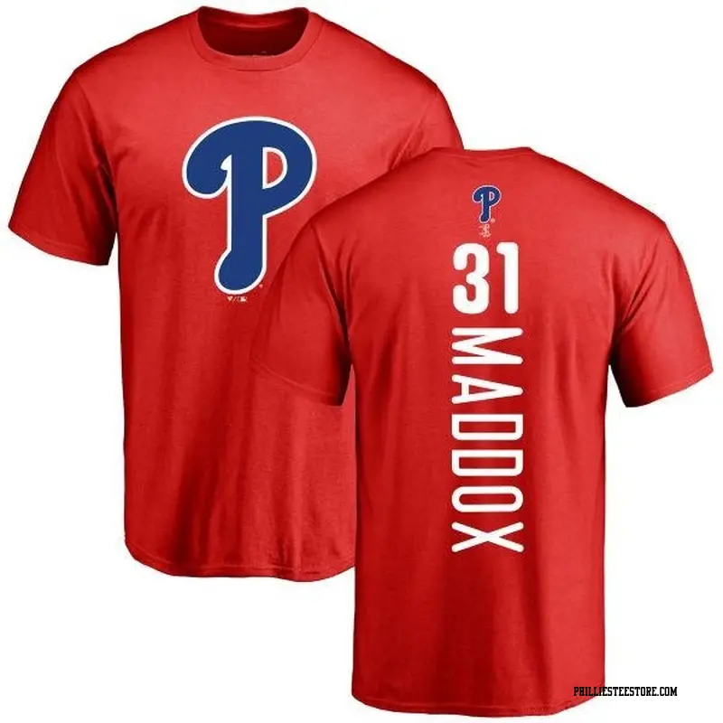 Men's Philadelphia Phillies ＃31 Garry Maddox Red Backer T-Shirt