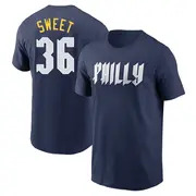 Men's Philadelphia Phillies ＃36 Devin Sweet Navy 2024 City Connect Fuse Name & Number T-Shirt