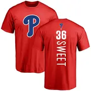 Men's Philadelphia Phillies ＃36 Devin Sweet Red Backer T-Shirt