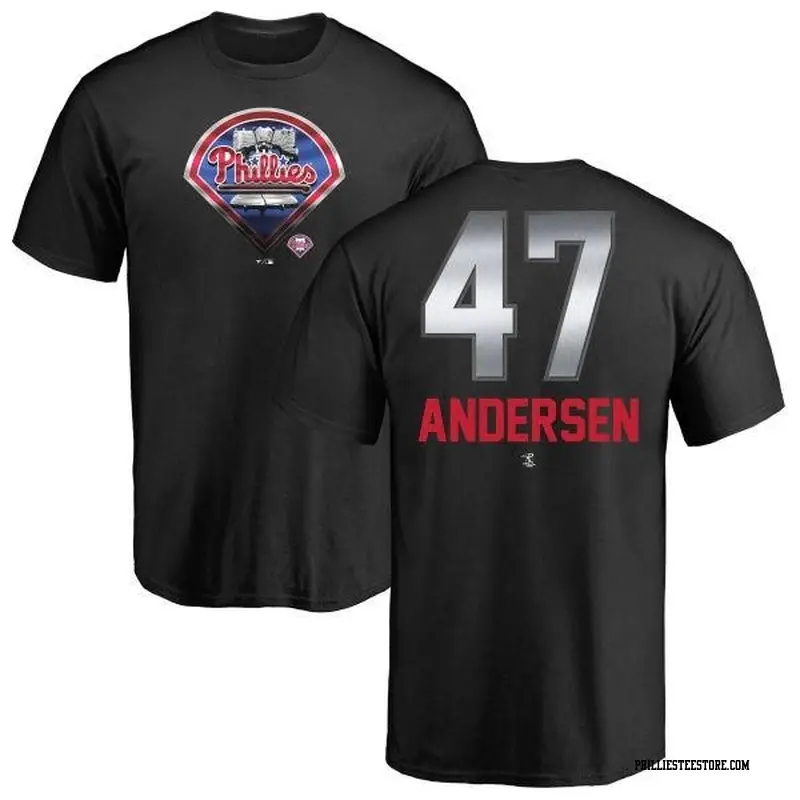 Men's Philadelphia Phillies ＃47 Larry Andersen Black Branded Midnight Mascot T-Shirt