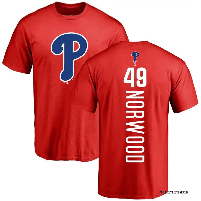 Men's Philadelphia Phillies ＃49 James Norwood Red Backer T-Shirt