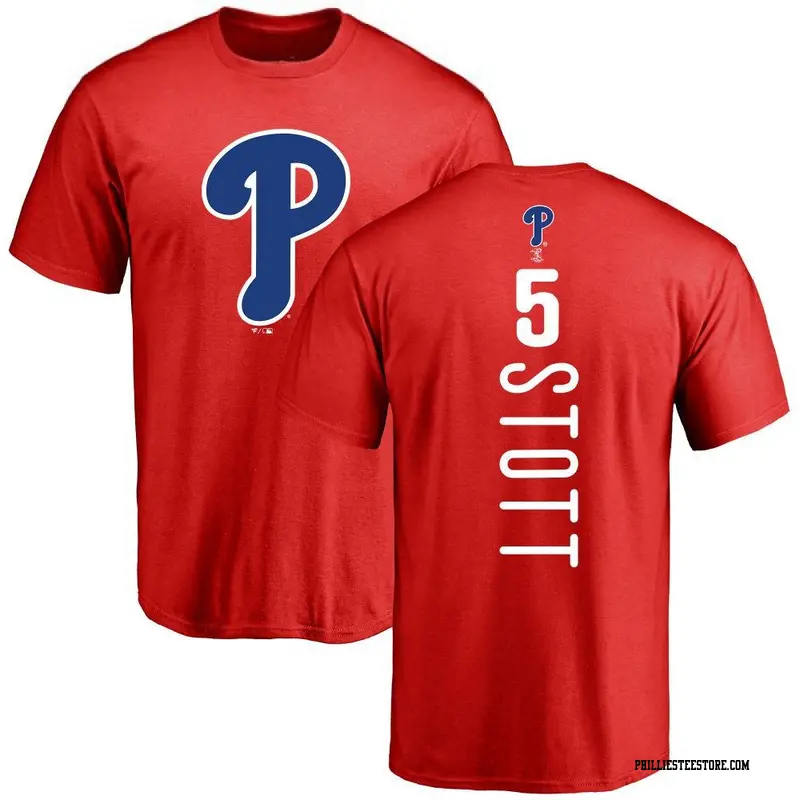 Men's Philadelphia Phillies ＃5 Bryson Stott Red Backer T-Shirt