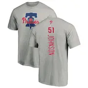 Men's Philadelphia Phillies ＃51 Seth Johnson Ash Backer T-Shirt