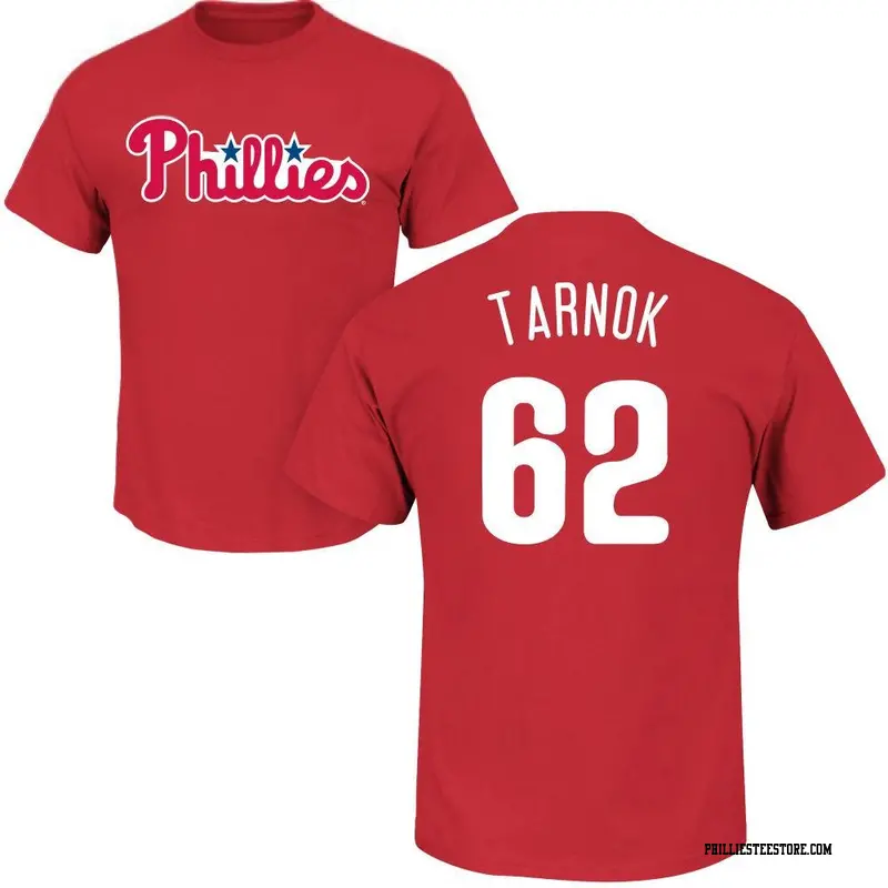 Men's Philadelphia Phillies ＃62 Freddy Tarnok Red Roster Name & Number T-Shirt