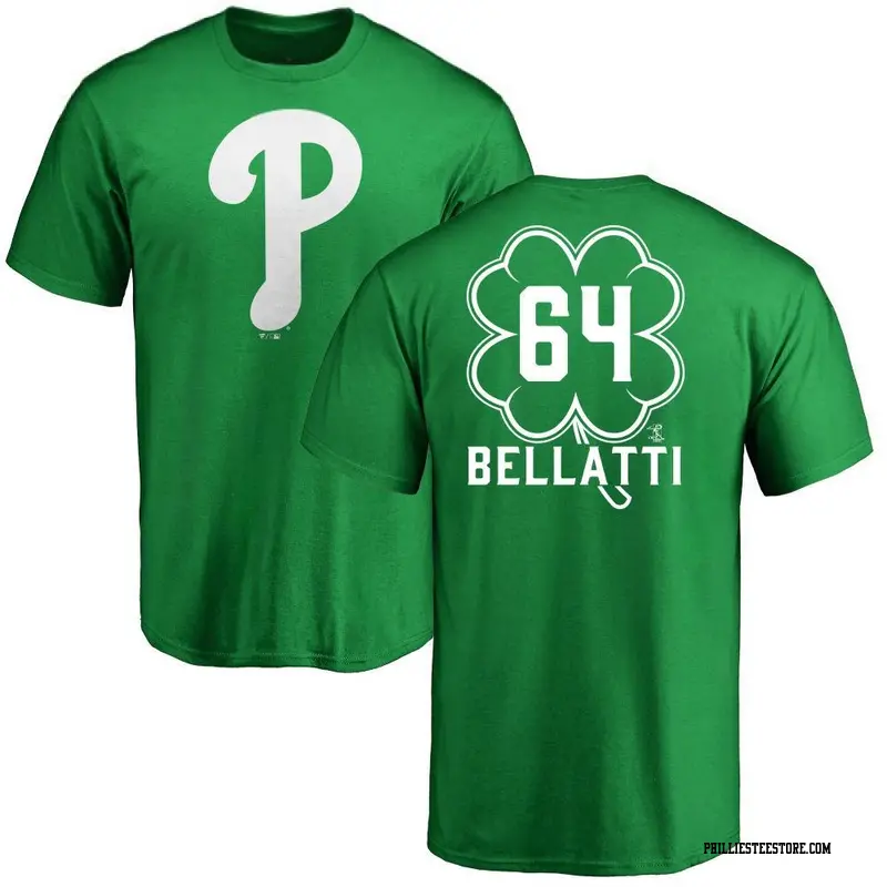 Men's Philadelphia Phillies ＃64 Andrew Bellatti Green Branded Dubliner Name & Number T-Shirt Kelly