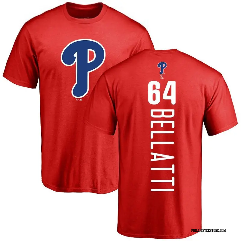 Men's Philadelphia Phillies ＃64 Andrew Bellatti Red Backer T-Shirt