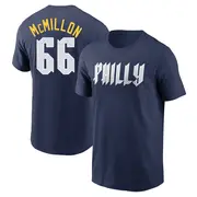 Men's Philadelphia Phillies ＃66 John McMillon Navy 2024 City Connect Fuse Name & Number T-Shirt