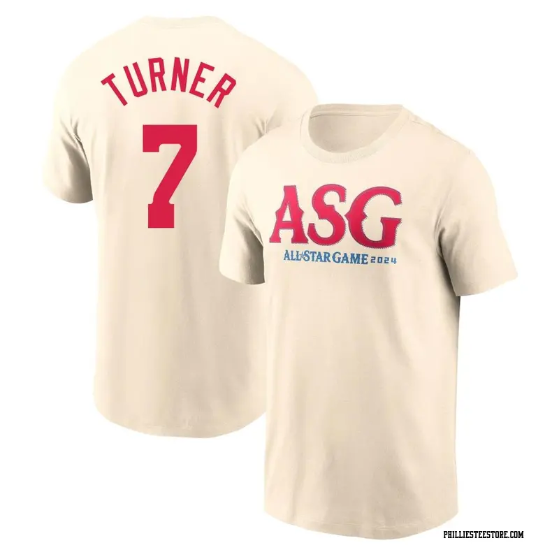 Men's Philadelphia Phillies ＃7 Trea Turner Cream 2024 All-Star Collection Legend T-Shirt