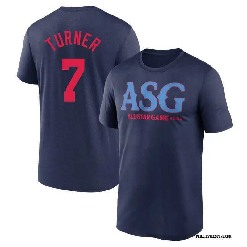 Men's Philadelphia Phillies ＃7 Trea Turner Navy 2024 All-Star Collection Legend T-Shirt