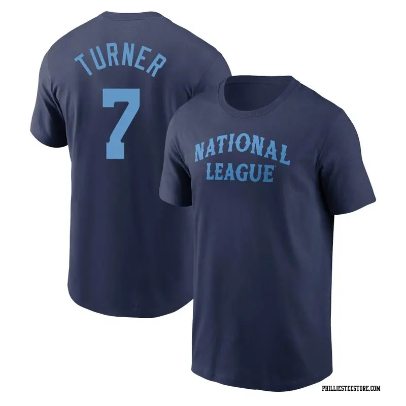 Men's Philadelphia Phillies ＃7 Trea Turner Navy National League 2024 All-Star Team T-Shirt