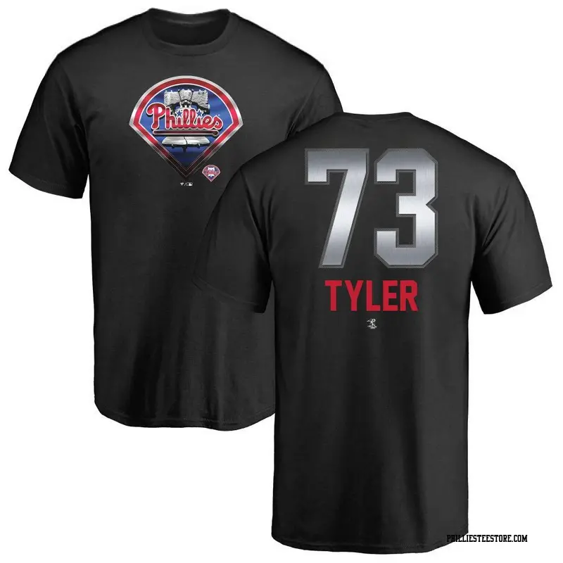 Men's Philadelphia Phillies ＃73 Kyle Tyler Black Midnight Mascot T-Shirt