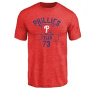 Men's Philadelphia Phillies ＃73 Kyle Tyler Red Base Runner T-Shirt