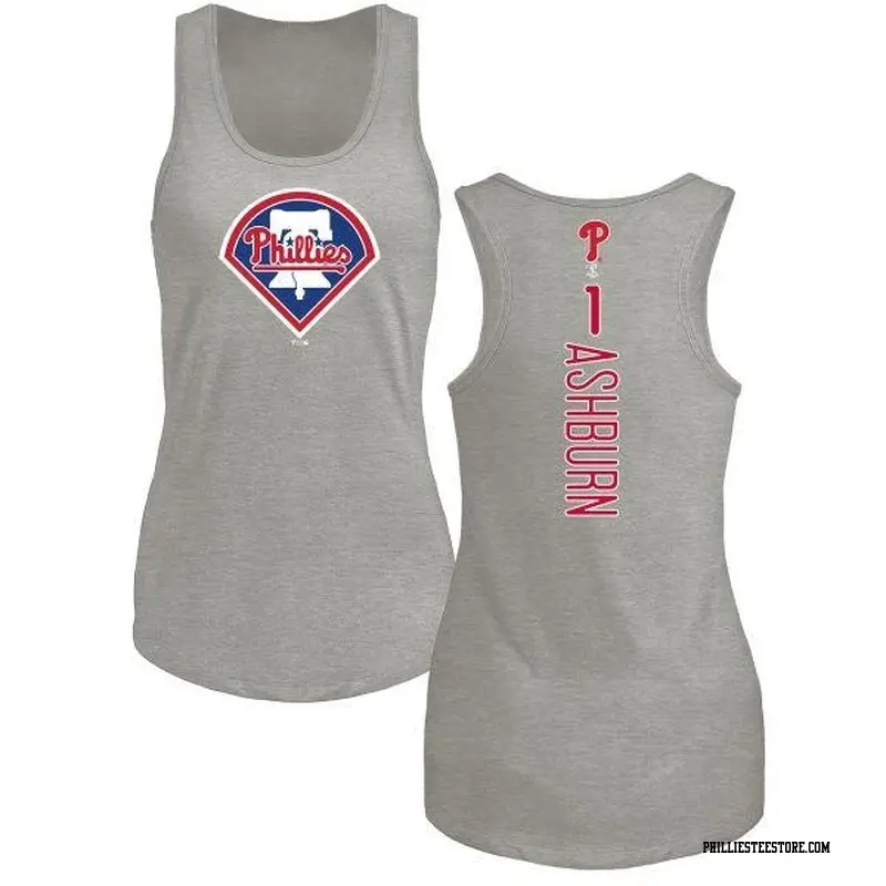 Women's Philadelphia Phillies ＃1 Richie Ashburn Ash Branded Richieburn Backer Tank Top