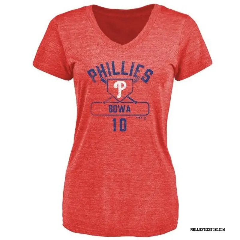 Women's Philadelphia Phillies ＃10 Larry Bowa Red Branded Base Runner T-Shirt