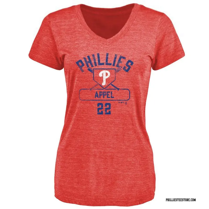 Women's Philadelphia Phillies ＃22 Mark Appel Red Branded Base Runner T-Shirt