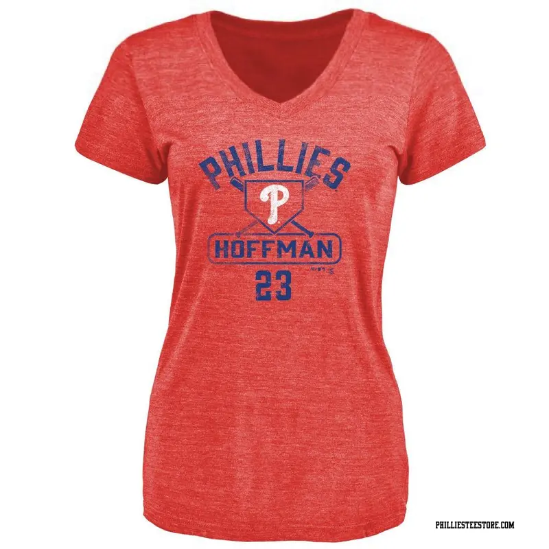 Women's Philadelphia Phillies ＃23 Jeff Hoffman Red Base Runner T-Shirt