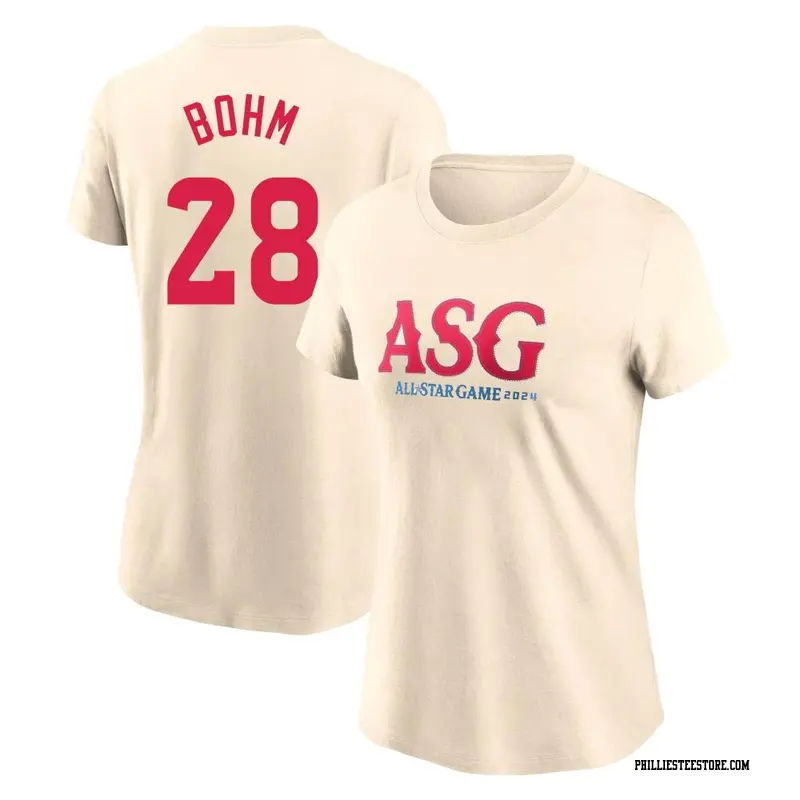 Women's Philadelphia Phillies ＃28 Alec Bohm Cream 2024 All-Star Collection Legend T-Shirt