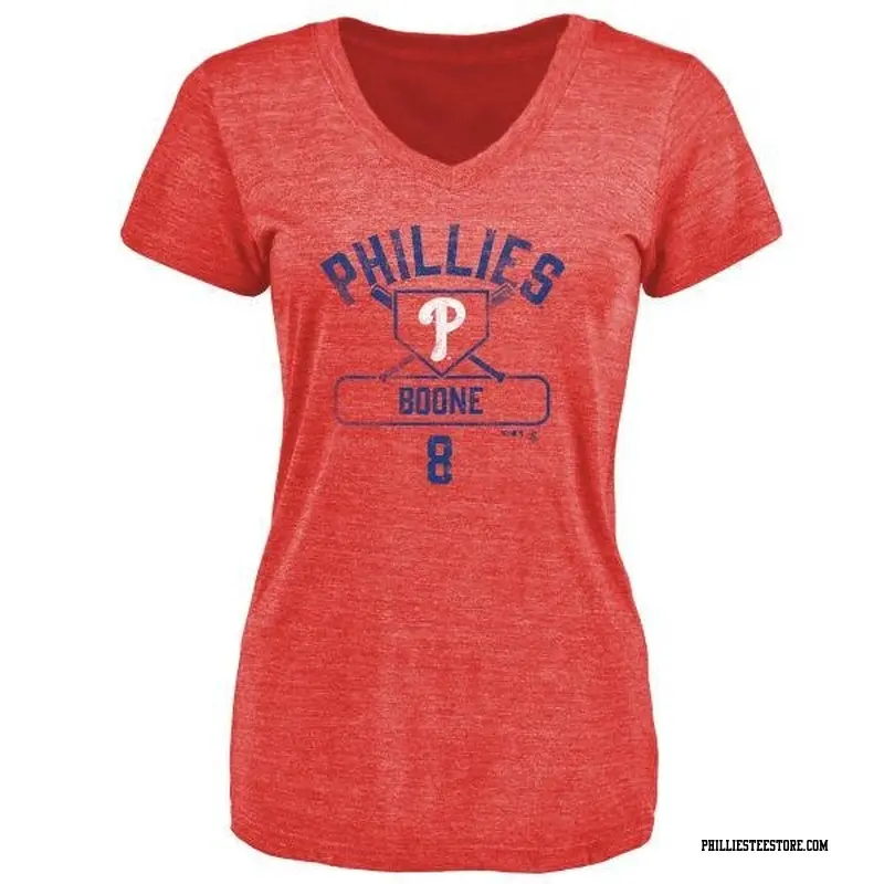 Women's Philadelphia Phillies ＃8 Bob Boone Red Branded Base Runner T-Shirt