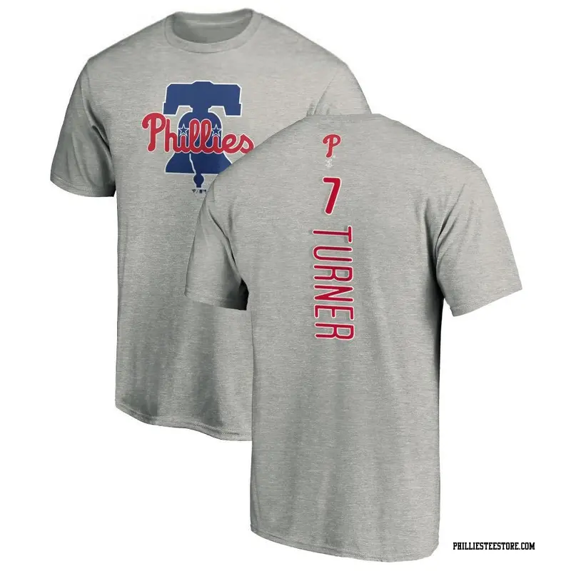 Youth Philadelphia Phillies ＃7 Trea Turner Ash Backer T-Shirt